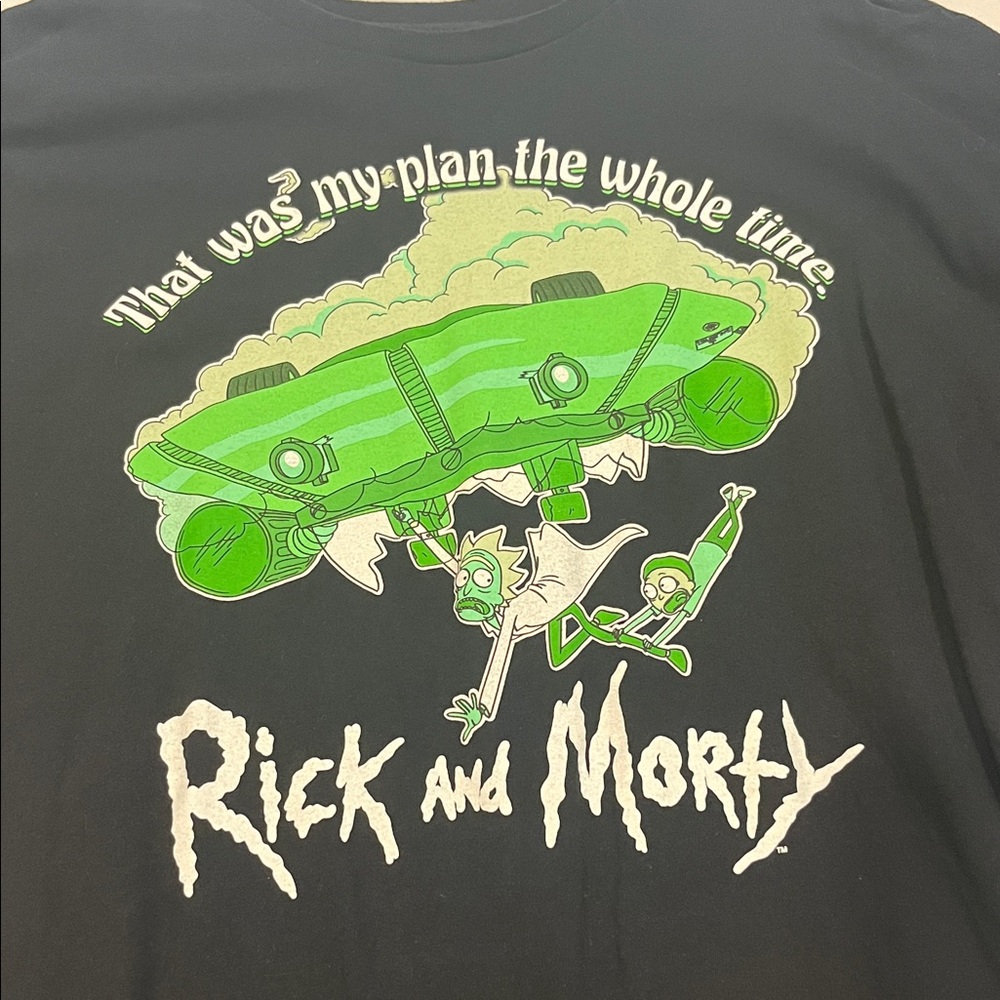 Rick and Morty Graphic Tee - Black and Green